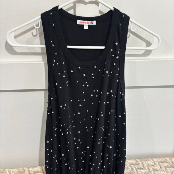 Anthropologie Sundry Star Racerback Ruched Sleeveless Tanking Dress - Picture 5 of 12